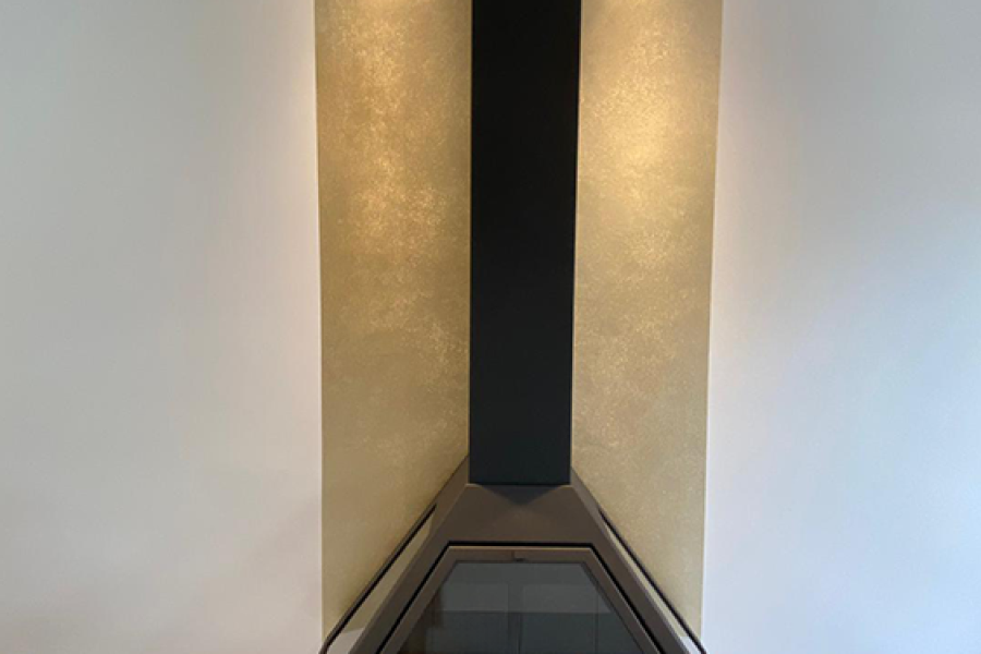 Peinture intérieure insert de cheminée