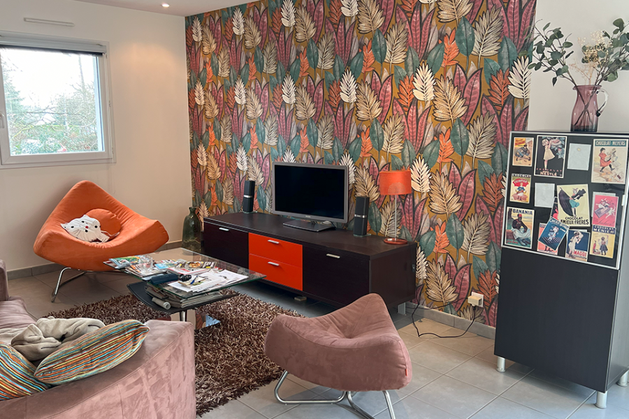 papier peint salon